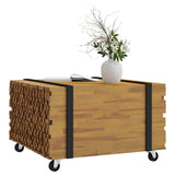 Coffee Table Brown 60 x 60 x 38 cm Solid Teak Wood 4009310