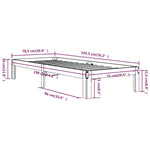 Bed Frame without Mattress 75x190cm Small Single 810325