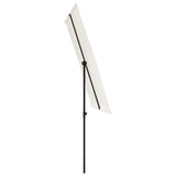 Garden Parasol with Aluminium Pole 2x1.5 m Sand White 47337