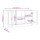 Vitrine Cabinet Brown Oak 120x30.5x70 cm Engineered Wood 815629