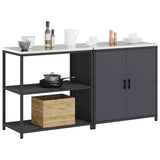 Kitchen Storage Set HATTEM 2 pcs Anthracite Cold-rolled Steel 3392654