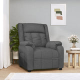 Recliner Chair Dark Grey Fabric 348109