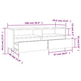 TV Cabinet Sonoma Oak 100x34.5x44.5 cm Engineered Wood 831904