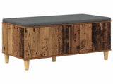 Hall Bench Old Wood 80 x 38 x 46 cm Engineered Wood and Fabric 891534