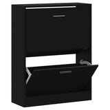 Shoe Cabinet Black 63x24x81 cm Engineered Wood 342558