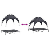 Dog Bed Folding Manual Black 122 x 93 x 106.5 cm Steel 42008168