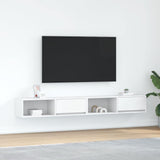TV Cabinets 2 pcs White 100x31x25.5 cm Engineered Wood 861473
