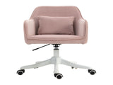 Velvet Office Chair, Desk Chair, Makeup Vanity Chair with Massage Lumbar Pillow and Rolling Wheels T3398P328220