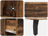 Highboard with Drawer 2 pcs Old Wood Engineered Wood and Glass 3415638