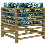 Corner Sofa with Cushions Impregnated Wood Pine 825659