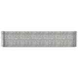 ZNTS Garden Raised Bed Powder-coated Steel 332x40x68 cm Silver 318912
