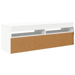 TV Cabinet with LED Lights White 120x35x40 cm 804373
