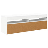 TV Cabinet with LED Lights White 120x35x40 cm 804373
