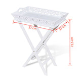 Side Table with Tray White 241148