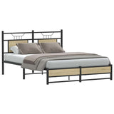 Bed Frame without Mattress Sonoma Oak 150x200 cm King Size Engineered Wood 4106964