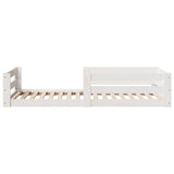 Bed Frame without Mattress White 90x190 cm Single Solid Wood Pine 855694
