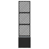 Garden Trellis Planter Black 35 x 30 x 135 cm Metal 366615