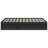 Bed Frame without Mattress Black 150x200 cm King Size King Size 3203867