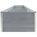 47072 Garden Raised Bed Galvanised Steel 600x80x45 cm Grey