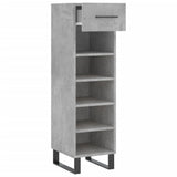 Shoe Cabinet Concrete Grey 30x35x105 cm Engineered Wood 829704