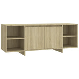TV Cabinet Sonoma Oak 130x35x50 cm Engineered Wood 809587