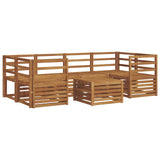 Outdoor Sofa Set 7 pcs Natural Solid Acacia Wood 3374429