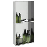 Shower Niche Brushed Silver 32x62x9 cm Stainless Steel 4005132
