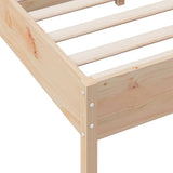 Bed Frame without Mattress 135x190 cm Double Solid Wood Pine 842770