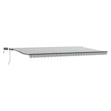 Manual Retractable Awning with LEDs Anthracite&White 600x300 cm 3310244