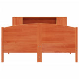 Bookcase Bed without Mattress Wax Brown 160x200cm Solid Wood Pine 3323061