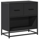 Bedside Cabinet Black 60x31x60 cm Engineered Wood and Metal 848694