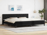 Bed Frame with Mattress Black 180 x 200 cm Velvet 3415261