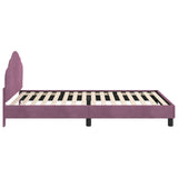 Children's Bed Frame with Headboard Purple 90 x 200 cm Velvet 42010961