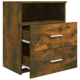 Bed Cabinets 2 pcs Smoked Oak 50x32x60 cm 815859