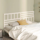 Bed Headboard White Solid Pine Wood Large Decorative Inlays 814165