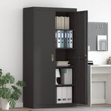 Storage Cabinet Black 90 x 40 x 180 cm Steel 3406166