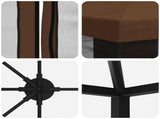 6 x 3 m Brown Polyester and Steel 190 3376030