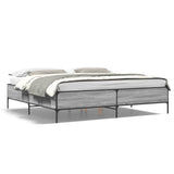 Bed Frame without Mattress Grey Sonoma 200x200 cm 3279780