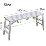 Heavy Duty Steel Hop Up Step Ladder Folding Stool Work Bench Platform 1400mm UK 97465438