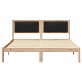 Bed Frame with Upholstered Headboard Black 160 x 200 cm 878246