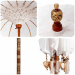 Balinese Parasol Cream 210-220 cm Cotton, solid wood 3356883