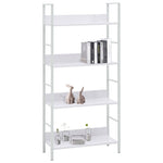 4-Layer Book Shelf White 60x27.6x124.5 cm Engineered Wood 288224