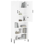 Highboard White 69.5x34x180 cm Engineered Wood 3196075