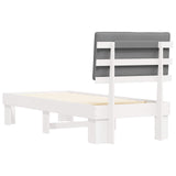 Bed Frame with Upholstered Headboard Light Grey 80 x 200 cm 877523