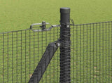 Welded Wire Fence with Concrete Base 10 x 1.5 m Grey Mesh 3352530