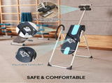 Foldable Gravity Inversion Table Back Therapy Home Fitness Bench Black T3398P349194