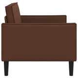 XXL Armchair Brown Faux Leather 42043531