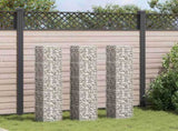 Gabion Raised Beds 3 pcs 30x30x150 cm Iron 151250