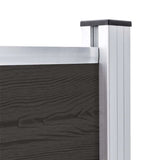 Fence Panel WPC 180x105 cm Black 148975