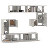 Wall-mounted TV Cabinet Concrete Grey Engineered Wood 3114585